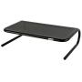 Allsop Large Metal Art Monitor Stand, 18-Inch wide platform holds 50 lbs with keyboard storage space - Black (30336)