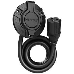 NOCO GCP1E 15 Amp AC Port Plug, 125 Volt Power Inlet Socket, And Waterproof Electrical Outlet Receptacle Box With 6-Foot Integrated Outdoor Extension Cord