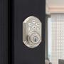 Kwikset 99100-078 SmartCode 910 Traditional Smart Keypad Electronic Deadbolt Door Lock with SmartKey Security and Z-Wave Plus, Satin Nickel