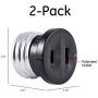 GE Polarized Handy Plug, Convert, Easy-to-Install, UL Listed, Black, 54276, Light Bulb to Outlet Socket Adapter, 2 Pack, 2 Each
