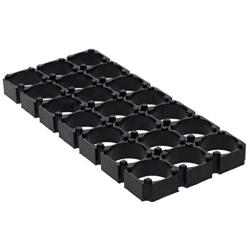 Fielect 20Pcs 3x7 Cell Spacer 18650 Lithium Battery Plastic Holder Bracket for DIY Battery Pack 18.5mm Hole Dia
