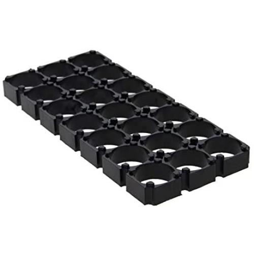 Fielect 20Pcs 3x7 Cell Spacer 18650 Lithium Battery Plastic Holder Bracket for DIY Battery Pack 18.5mm Hole Dia