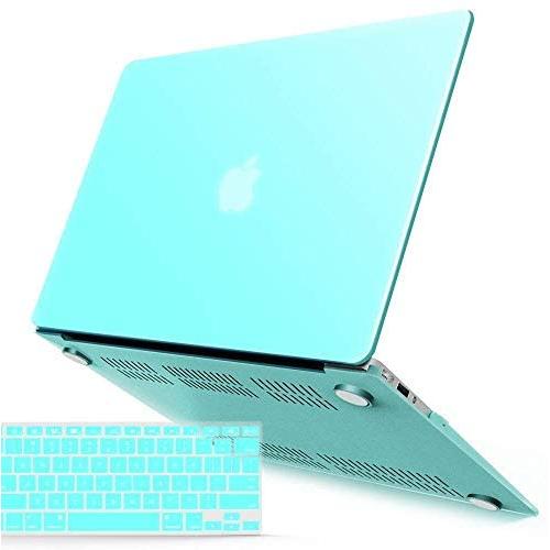 IBENZER MacBook Air 11 Inch Case Model A1370 A1465, Soft Touch Plastic Hard Shell Case Bundle with Keyboard Cover for Apple Laptop Mac Air 11, Aqua, A11TBL+1 N
