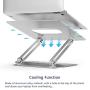 Laptop Stand, EPN Laptop Riser with Heat-Vent to Elevate Laptop, Adjustable Desktop Holder Compatible for MacBook Pro/Air, Surface Laptop, Dell XPS, HP, Samsung and Other 11-17 Inch Notebook