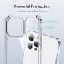 ESR Air Armor Series Case Compatible with iPhone 12 Pro Max 6.7-Inch [Shock Absorbing and Scratch Resistant] [Military Grade Protection] [Hard Back with Flexible Frame] - Clear