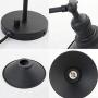 Phansthy Matte Black Bathroom Vanity Light Plug in Sconce Wall Sconces with dimmable Switch and 7.9 Inches Metal Light Shade 2 Packed
