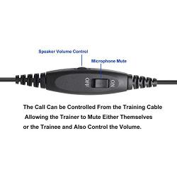 Call Center Headset Quick Disconnect Cable Y Splitter Adapter Trainer Cable for Training Center Compatible with Plantronics QD headsets Splitter Cable Connector