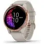 Garmin 010-02173-21 Venu, GPS Smartwatch with Bright Touchscreen Display, Features Music, Body Energy Monitoring, Animated Workouts, Pulse Ox Sensor and More, Rose Gold with Tan Band