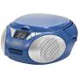 MAGNAVOX MD6924-BL Portable Top Loading CD Boombox with AM/FM Stereo Radio in Blue | CD-R/CD-RW Compatible | LED Display | AUX Port Supported | Programmable CD Player |