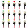 CenryKay 24PCS 1A 250V AC 2 Pins SPS-110 Momentary Mini Push Button Switch Normal Open Button Switch Copper Foot 7MM with Pre-soldered Wires (Push Button Switch Wires)