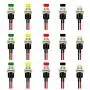 CenryKay 24PCS 1A 250V AC 2 Pins SPS-110 Momentary Mini Push Button Switch Normal Open Button Switch Copper Foot 7MM with Pre-soldered Wires (Push Button Switch Wires)