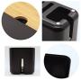 Changsuo Cable Management Box Small Black Cable Organizer Box for Extension Cord Power Stripe Surge Protector Wire Management Concealer Organizer Cover Hider for Desktop Home Office Kitchen (Black)