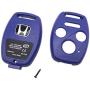 4 Buttons Replacement Key Fob Case Shell Fits for Honda Accord Civic Ex Pilot Keyless Entry Remote Control Car Key Fob Cover (3 + 1 Buttons, Blue)