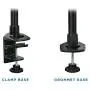 Mount-it! Dual Monitor Desk Mount Swivel Arm, Quick Connect with Combo Grommet and Clamp Base (MI-43111-BLK) Mount-it! Dual Monitor Desk Mount Swivel Arm, Quick Connect with Combo Grommet and Clamp Base (MI-43111-BLK)