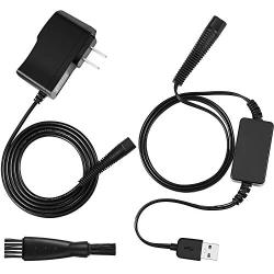12V Shaver Charger Shaver Power Adapter Shaver Charging Cord with Cleaning Brush Compatible with Braun Series 7 9 3 5 1 Model 720 760cc 790cc 720s-4 7865cc 9090cc 9093 9095cc