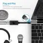 USB Sound Card, TechRise USB External Stereo Sound Adapter Splitter Converter with Volume Control for Windows and Mac, Plug & Play, No Drivers Needed
