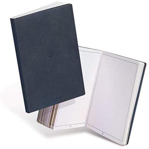CZUR Drawing or Writing Journal Notebook, PU Leather Peach Velvet Cover,Work with CZUR APP’s OCR (Infinity Black)
