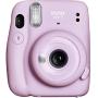 Fujifilm Instax Mini 11 Instant Camera - Lilac Purple (16654803) + Fujifilm Instax Mini Twin Pack Instant Film (16437396) + Single Pack Rainbow Film + Case + Travel Stickers