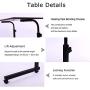 Laptop Cart 23.6'' Mobile Table Fancasa Movable Portable Adjustable Notebook Computer Stand with Wheels (Black)
