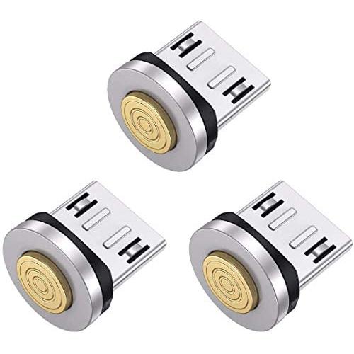 Gen2 Magnetic Connector Tips Head for Micro USB Android Devices (3 Pack), A.S Magnetic Phone Cable Adapter
