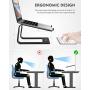Nulaxy Laptop Stand, Ergonomic Aluminum Laptop Mount Computer Stand, Detachable Laptop Riser Notebook Holder Stand Compatible with MacBook Air Pro, Dell XPS, Lenovo More 10-15.6'' Laptops - Black