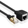 TNP Ethernet Cable Extender Extension Cable Adapter (3FT) - Cat6 Cat5e Cat5 RJ45 Female to Male Network Wiring Coupler Joiner Connector Plug Patch Wire Cord - Black