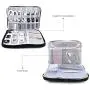 Universal Electronics Accessories Organizer, Waterproof Portable Cable Organizer Bag,Travel Gear Carry Bag for Cables (L, Black) (Black, L)