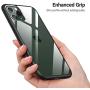 TORRAS Diamonds Clear Compatible for iPhone 11 Pro Max Case [Non-Yellow][Fully Protective] Slim Fit Shockproof Hard Plastic Back & Soft Silicone Bumper Phone Case 6.5, Black