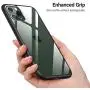 TORRAS Diamonds Clear Compatible for iPhone 11 Pro Max Case [Non-Yellow][Fully Protective] Slim Fit Shockproof Hard Plastic Back & Soft Silicone Bumper Phone Case 6.5, Black