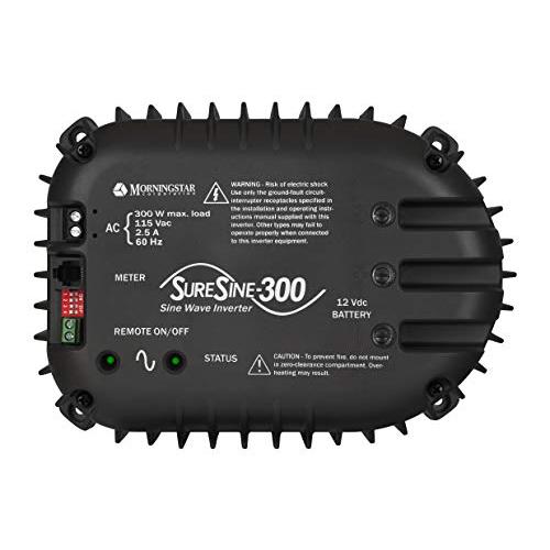 Morningstar - SureSine 300W Pure Sine Wave Solar Inverter with UL, 115V DC to AC, 60Hz AC, Lowest Fail Rate in The Industry, (SI-300-115V-UL)