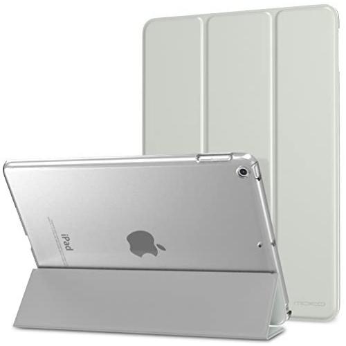 MoKo Case Fit 2018/2017 iPad 9.7 6th/5th Generation - Slim Lightweight Smart Shell Stand Cover with Translucent Frosted Back Protector Fit iPad 9.7 Inch 2018/2017, Silver(Auto Wake/Sleep)