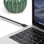 Plugable Thunderbolt 3 Cable 40Gbps Supports 100W (20V, 5A) Charging, 2.6ft / 0.8m USB C Compatible [Thunderbolt 3 Certified]
