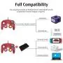 Gamecube Controller, Classic Wired Controller for Wii Nintendo Gamecube (Blue & Red-2Pack)