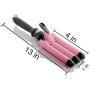 Alure Three Barrel Curling Iron Wand with LCD Temperature Display - 1 Inch Ceramic Tourmaline Triple Barrels, Dual Voltage Crimping Tool, Best Hair Waver for Beachy/Frizz Free Waves