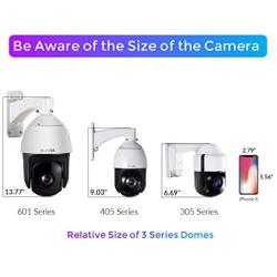 SUNBA 3MP Starlight PoE+ Outdoor PTZ Camera, 20x Optical Zoom @H.265, 24x7 Automatic PTZ Tour, Long Range Infrared Night Vision up to 800ft (601-D20X V2)