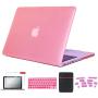 Se7enline 13 inch MacBook Pro Carrying Case Colorful Hard Case Cover Compatible with MacBook pro 13 inch A1278 with Soft Sleeve Bag, Silicone Keyboard Cover, LCD Screen Protector, Dust Plug, Pink