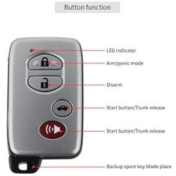 EASYGUARD EC002-T Smart Key PKE Car Alarm System Auto Start Starter Push Start Stop Button Touch Password Access Keyless Go System DC12V Rolling Code