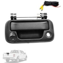 MotorFansClub Tailgate Handle with Rear View Backup Camera fit for Compatible with Ford F150 F250 F350 F450 Pickup Truck Wide Angle Vision