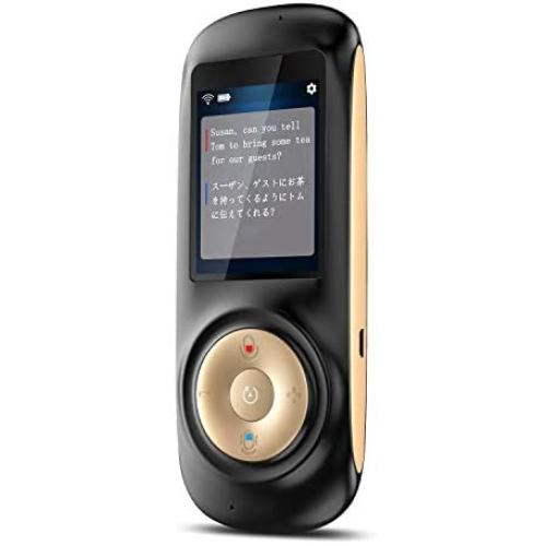Smart Language Translator Device with WiFi or Hotspot 2.4 Inch Touch Screen Support 70 Languages Two Way Voice Translation for Travelling Learning Business Shopping(Black)