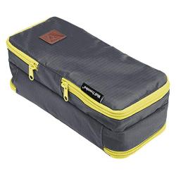 Well Traveled Toiletry Bag for Makeup, Shaving Kit, Cosmetics, Electronics Case for Men, Women, Kids - Portable, Compact, 3 Compartments, Soft Sided, Medium Size 10 x 4.5 x 4 Inches, Many Colors