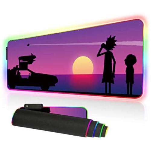 RGB Gaming Mouse Pad Extended Soft Computer Keyboard Mat, Waterproof Keyboard Mouse pad Large Size(31.49'' x 11.81'' x 0.15'') Non-Slip Rubber Base for Gaming, Office Work (80x30 zise)