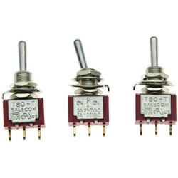 SALECOM 3X SPDT 3 Position ON Off ON Guitar Mini Toggle Switch Car/Boat Switches
