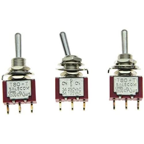 SALECOM 3X SPDT 3 Position ON Off ON Guitar Mini Toggle Switch Car/Boat Switches