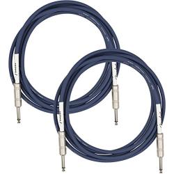 Fender 10 Original Series Instrument Cable, Straight-Straight, Midnight Blue - 2 Pack for Electric Guitar, Bass Guitar, and Pro Audio