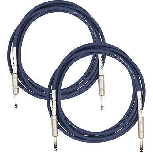 Fender 10 Original Series Instrument Cable, Straight-Straight, Midnight Blue - 2 Pack for Electric Guitar, Bass Guitar, and Pro Audio