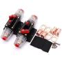 2 Pack Inline 80amp Circuit Breaker with Manual Reset Fuse Holder for Car Audio Marine Boat Stereo with Wire Lugs and Heat Shrink Tube