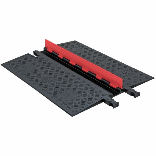 Guard Dog GD1X75-O/B Polyurethane Heavy Duty 1 Channel Low Profile Cable Protector with ADA Compliant Ramp, Orange Lid with Black Ramp, 36'' Length, 27.3'' Width, 1.25'' Height