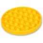 Push Pop Bubble Sensory Toy - Autism Special Needs Stress Reliever Silicone Stress Reliever Toy，Squeeze Sensory Toy for Kids (Yellow, Round)