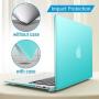 IBENZER MacBook Air 11 Inch Case Model A1370 A1465, Soft Touch Plastic Hard Shell Case Bundle with Keyboard Cover for Apple Laptop Mac Air 11, Aqua, A11TBL+1 N