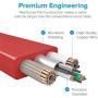 i2GO Lightning Flat Cable (4ft), iPhone Charger MFi Certified for iPhone 12/12 Pro/ 12 Pro Max/ 12 Mini/ 11 Pro Max/ 11 Pro/ 11/ X/ 8 Plus/ 8/7/ 7 Plus/iPad and More - Red